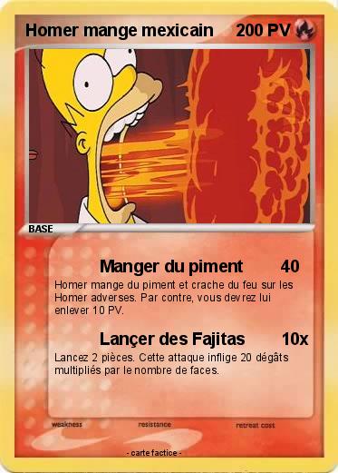 Pokemon Homer mange mexicain