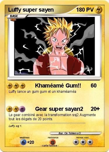 Pokemon Luffy super sayen