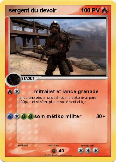 Pokemon sergent du devoir