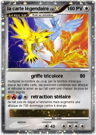 Pokemon la carte légendaire