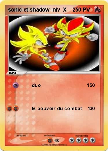 Pokemon sonic et shadow  niv  X    2   
