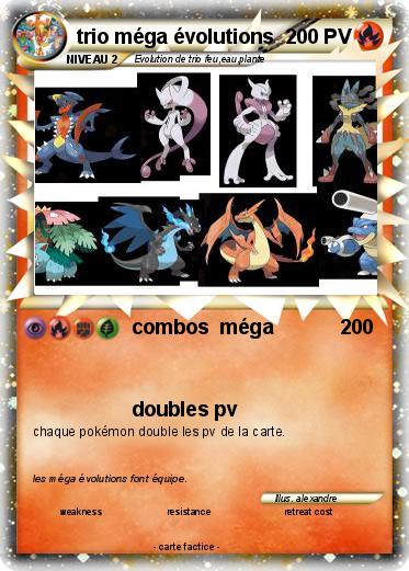 Pokemon trio méga évolutions