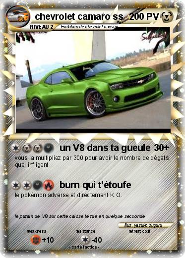 Pokemon chevrolet camaro ss
