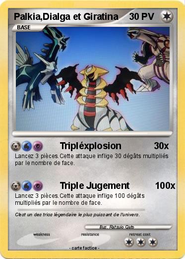 Pokemon Palkia,Dialga et Giratina