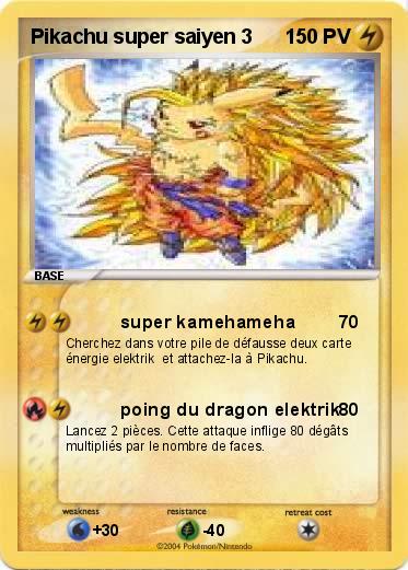 Pokemon Pikachu super saiyen 3
