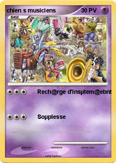 Pokemon chien s musiciens