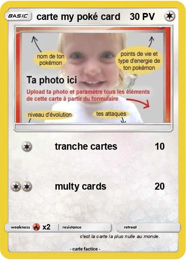 Pokemon carte my poké card
