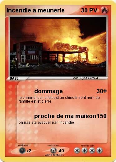 Pokemon incendie a meunerie