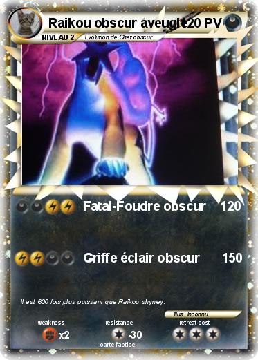 Pokemon Raikou obscur aveugle
