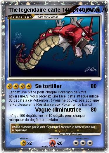 Pokemon The legendaire carte 140 pv rajouter 70 pvs