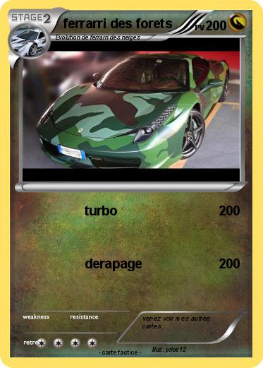 Pokemon ferrarri des forets