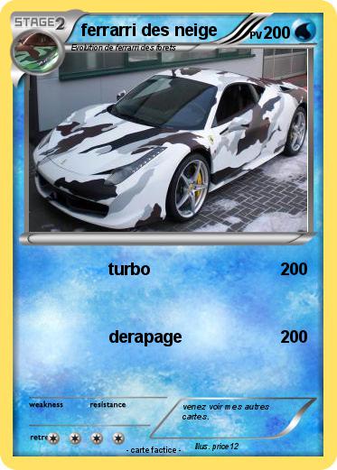 Pokemon ferrarri des neige