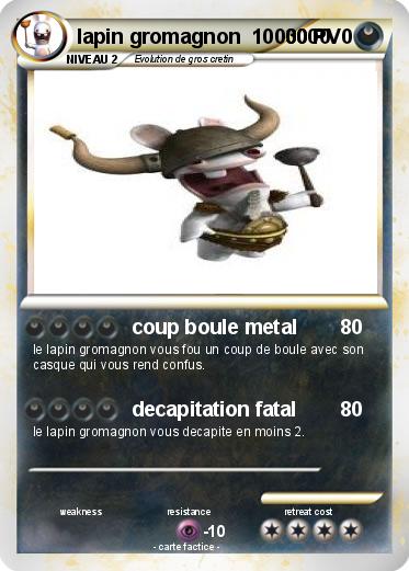 Pokemon lapin gromagnon  1000000  0