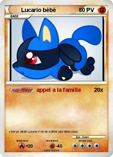 Pokemon Lucario bébé