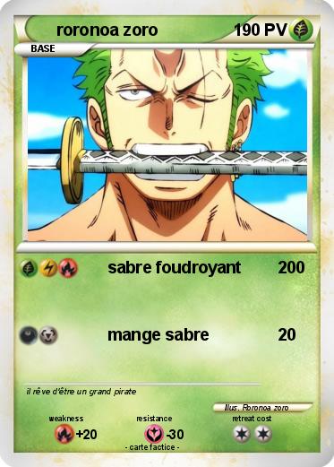 Pokemon roronoa zoro