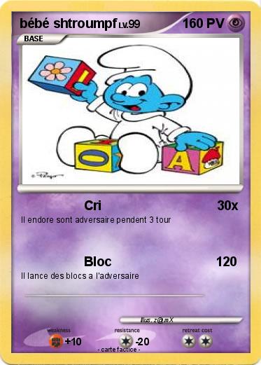 Pokemon bébé shtroumpf