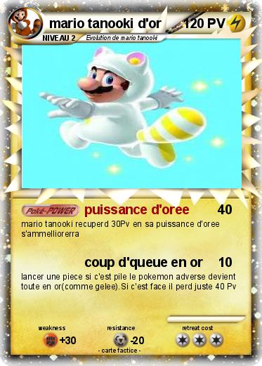 Pokemon mario tanooki d'or