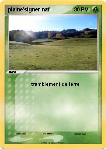 Pokemon plaine'signer nat'