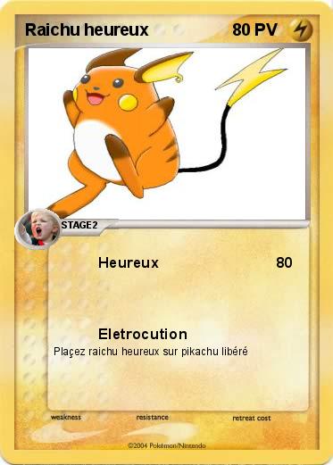 Pokemon Raichu heureux