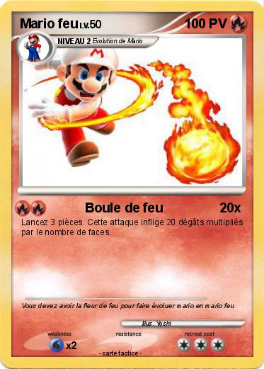 Pokemon Mario feu