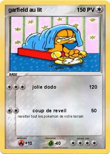 Pokemon garfield au lit