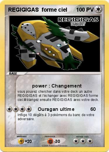 Pokemon REGIGIGAS  forme ciel