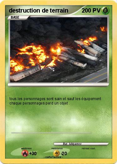 Pokemon destruction de terrain