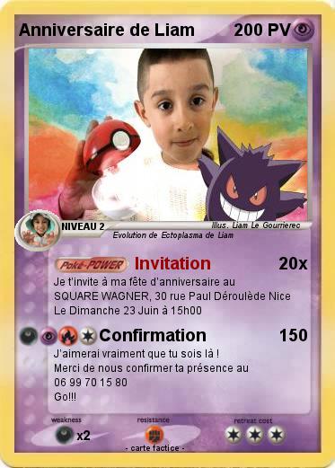 Pokemon Anniversaire de Liam