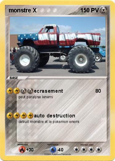 Pokemon monstre X