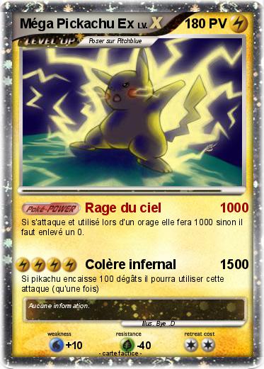 Pokemon Méga Pickachu Ex