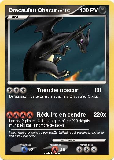 Pokemon Dracaufeu Obscur