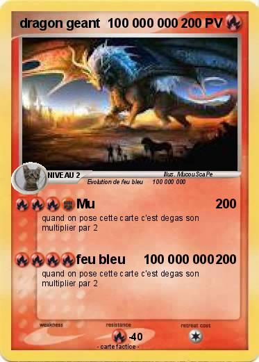 Pokemon dragon geant  100 000 000
