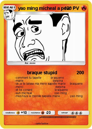 Pokemon yao ming micheal a peur