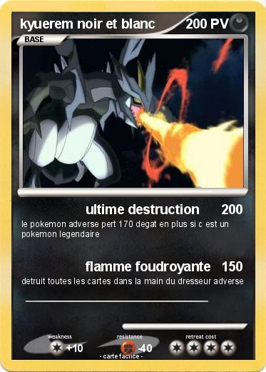 Pokemon kyuerem noir et blanc