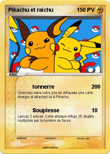 Pokemon Pikachu et raichu
