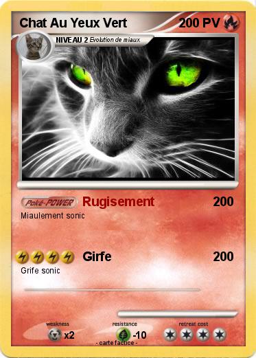 Pokemon Chat Au Yeux Vert