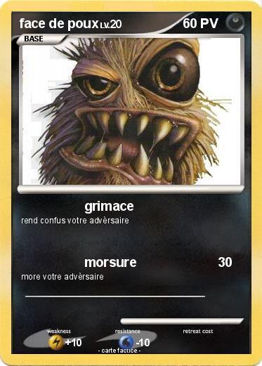 Pokemon face de poux