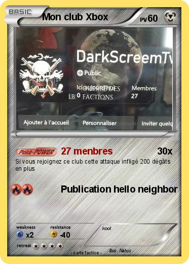 Pokemon Mon club Xbox