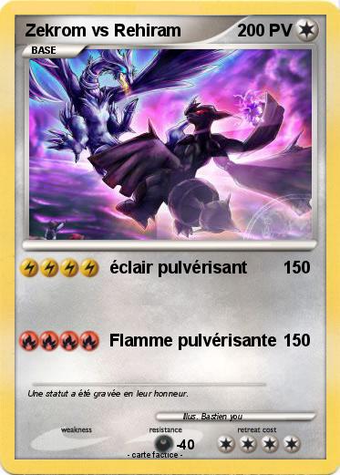 Pokemon Zekrom vs Rehiram