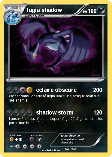 Pokemon lugia shadow