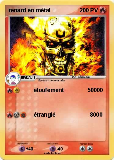 Pokemon renard en métal