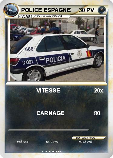 Pokemon POLICE ESPAGNE