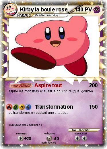 Pokemon Kirby la boule rose
