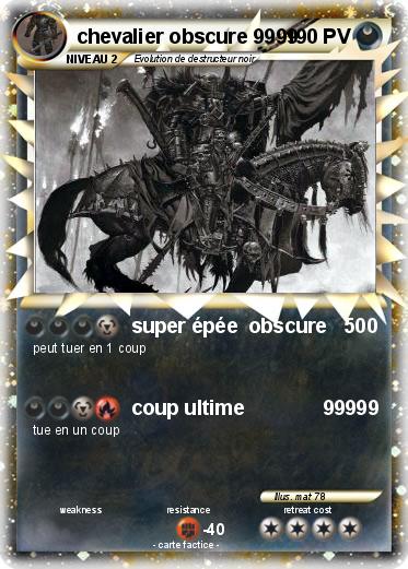 Pokemon chevalier obscure 9999