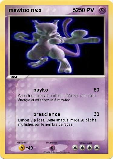 Pokemon mewtoo nv.x                    52