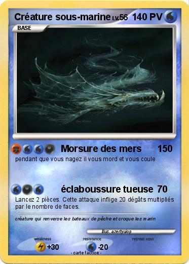 Pokemon Créature sous-marine