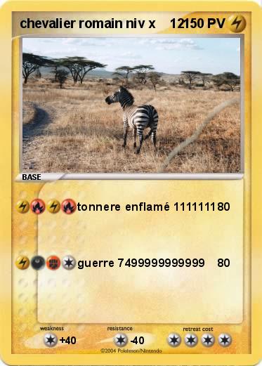 Pokemon chevalier romain niv x    12                                                                      