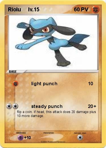 Pokemon Riolu     lv.15