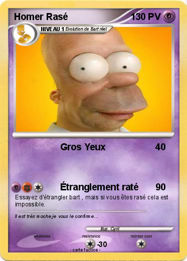 Pokemon Homer Rasé