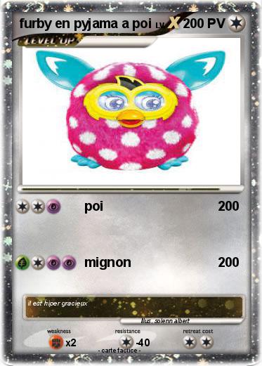 Pokemon furby en pyjama a poi